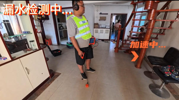 小区家庭水管漏水点检测案例，普奇PQ125E精准定位复漏点-管道检测2.jpg